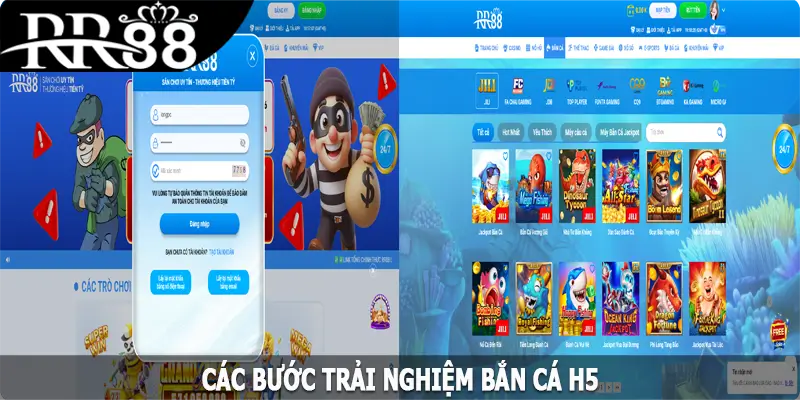 Các bước trải nghiệm bắn cá H5 tại sân chơi RR88