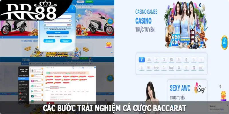 Các bước trải nghiệm cá cược Baccarat siêu nhanh chóng tại RR88