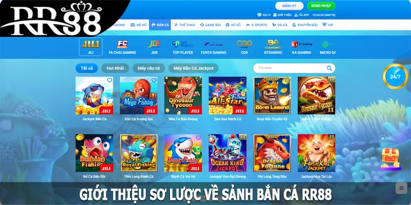 Giới thiệu sơ lược về sảnh bắn cá RR88 hấp dẫn